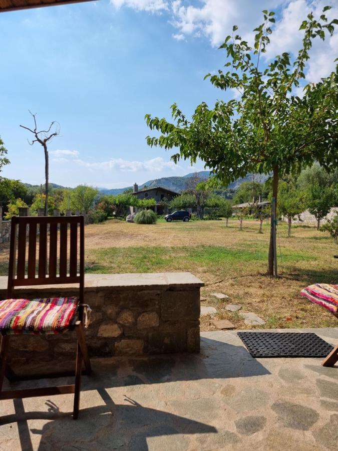 House With Big Garden And Barbeque In Nature Vourgareli Exterior foto